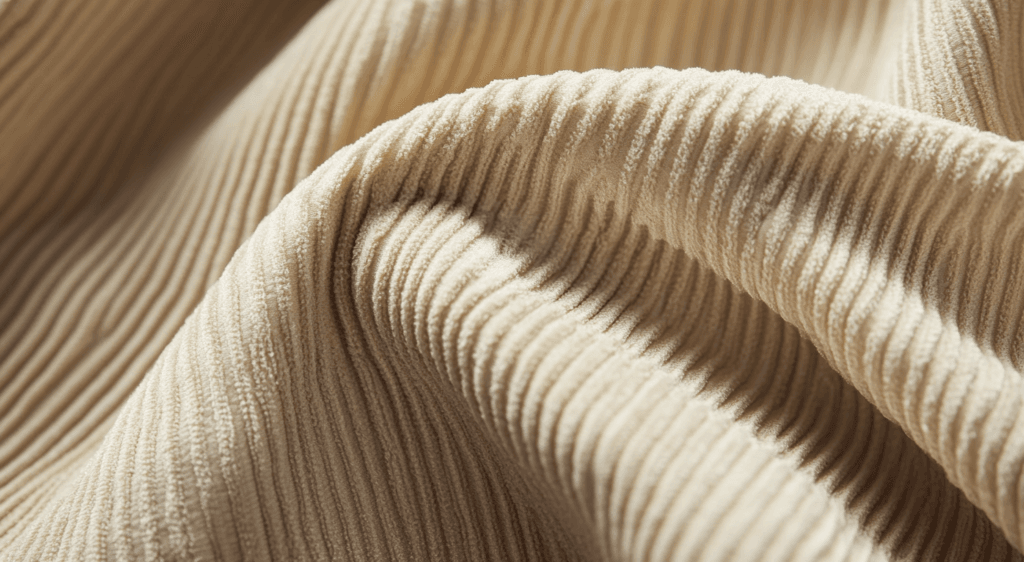 99 ivory white corduroy fabric in our factory